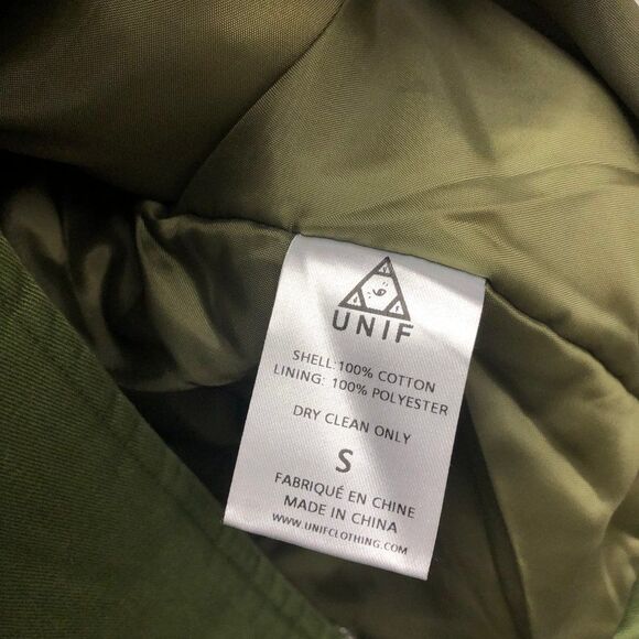 New UNIF Olive Green Jacket - Size S - Picture 5 of 6